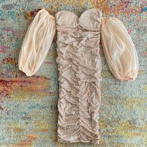 Brand New, Size XL, Blush, Sequin Dress